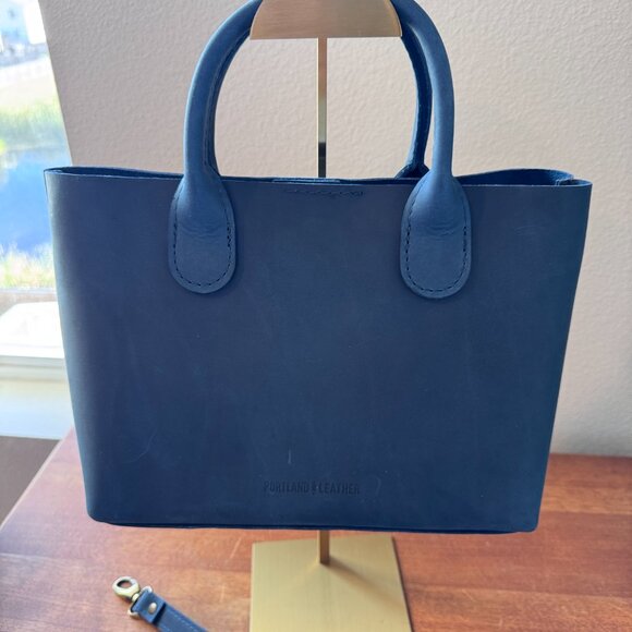 Portland Leather Goods Large Raindrop and Large Bifold Wallet in Deep Water - Picture 2 of 13